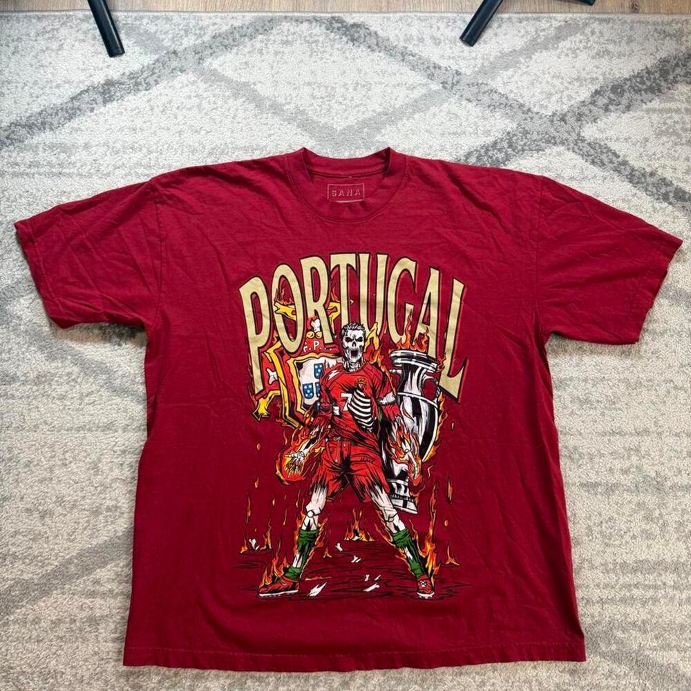 Sana Detroit Portugal Ronaldo Short Sleeved T-Shirt XL Red
